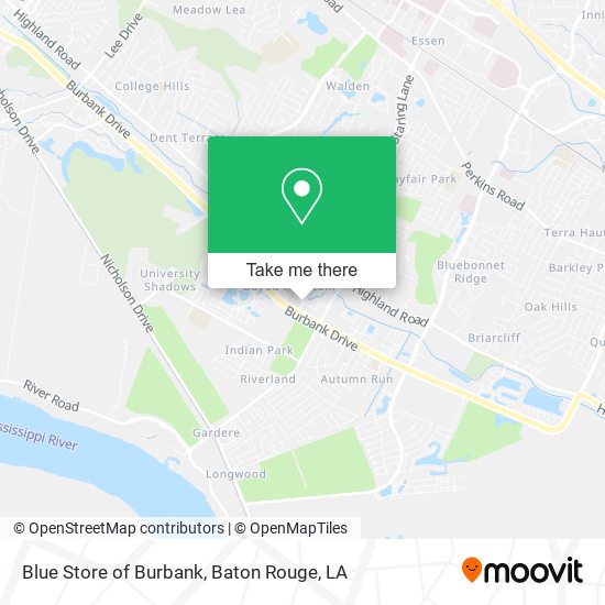 Blue Store of Burbank map