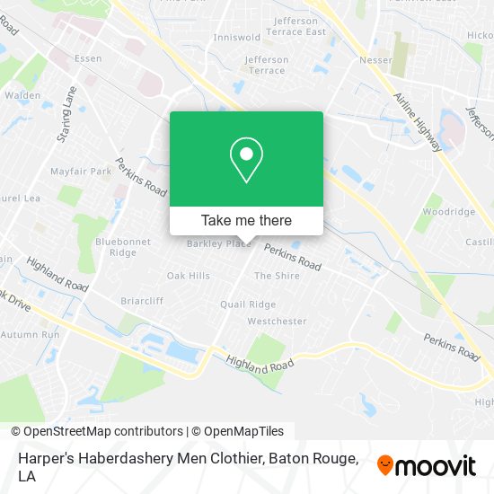 Mapa de Harper's Haberdashery Men Clothier