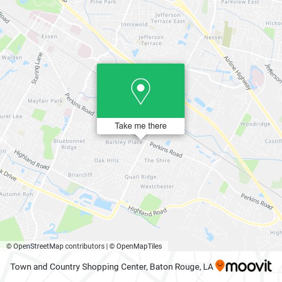 Town and Country Shopping Center map