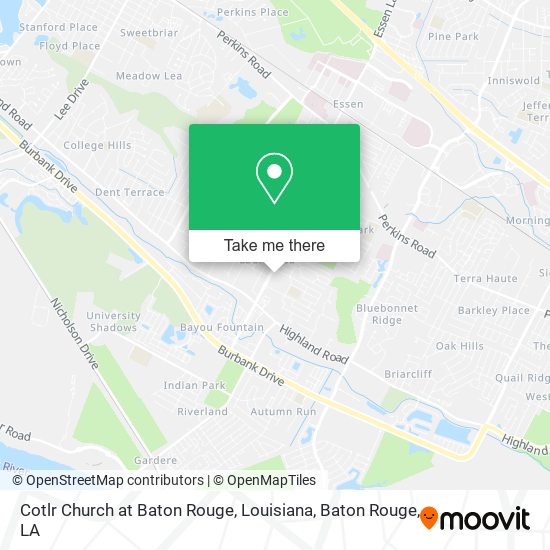 Mapa de Cotlr Church at Baton Rouge, Louisiana