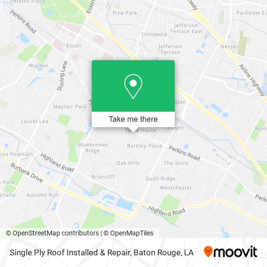Mapa de Single Ply Roof Installed & Repair