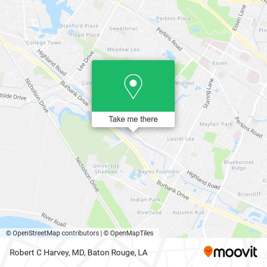 Robert C Harvey, MD map