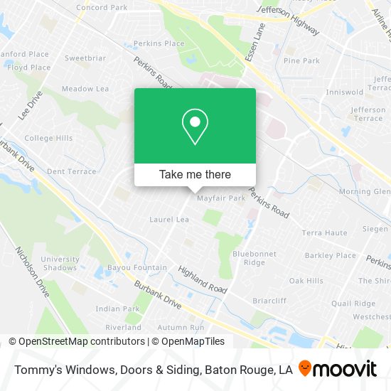 Mapa de Tommy's Windows, Doors & Siding