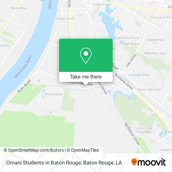 Mapa de Omani Students in Baton Rouge