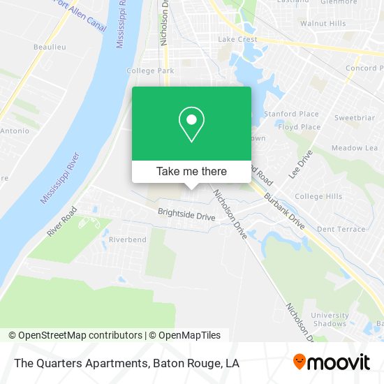 The Quarters Apartments map
