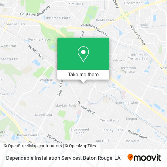 Dependable Installation Services map