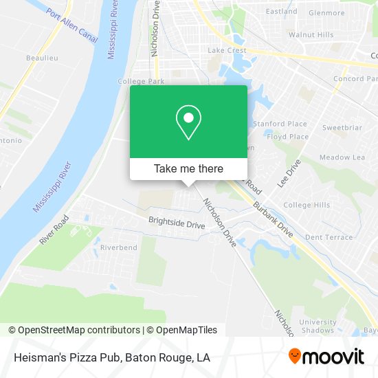 Heisman's Pizza Pub map