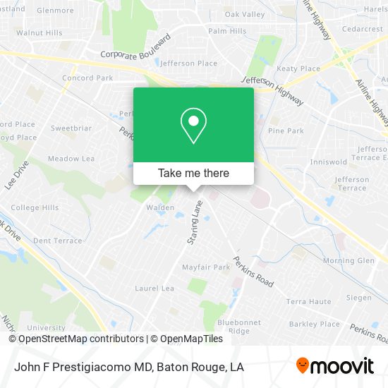 Mapa de John F Prestigiacomo MD