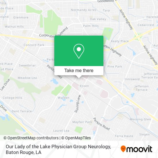 Our Lady of the Lake Physician Group Neurology map