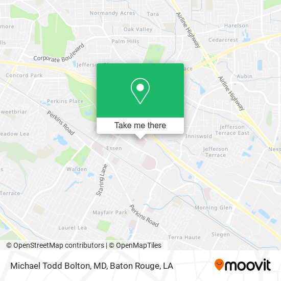 Mapa de Michael Todd Bolton, MD
