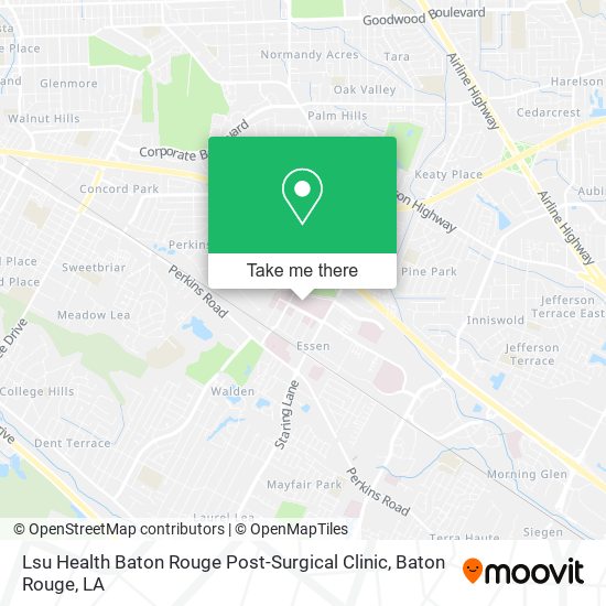 Lsu Health Baton Rouge Post-Surgical Clinic map
