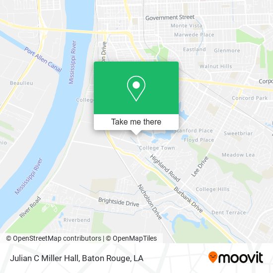 Julian C Miller Hall map