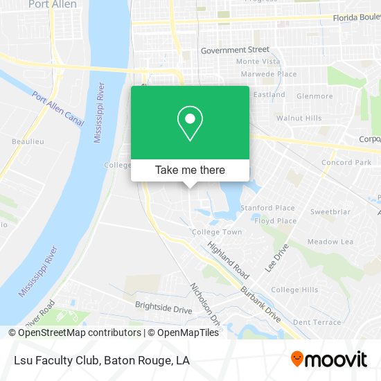 Mapa de Lsu Faculty Club