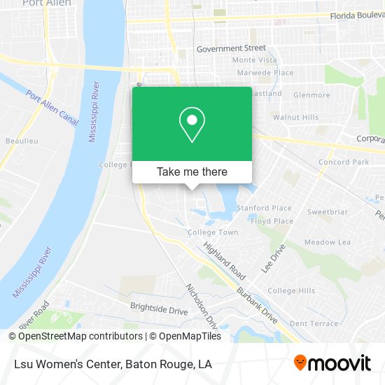 Mapa de Lsu Women's Center