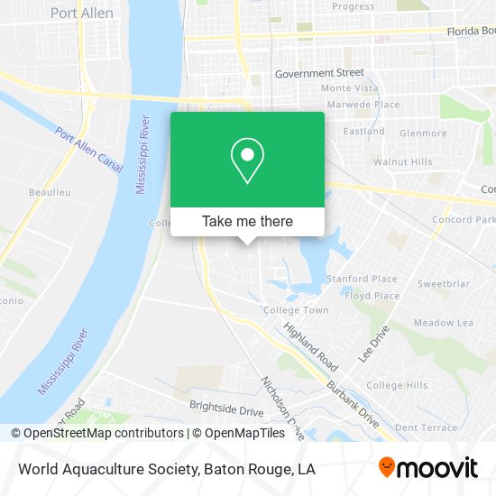 World Aquaculture Society map