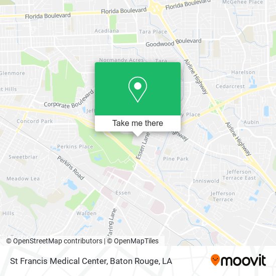Mapa de St Francis Medical Center