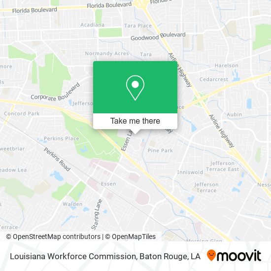 Louisiana Workforce Commission map