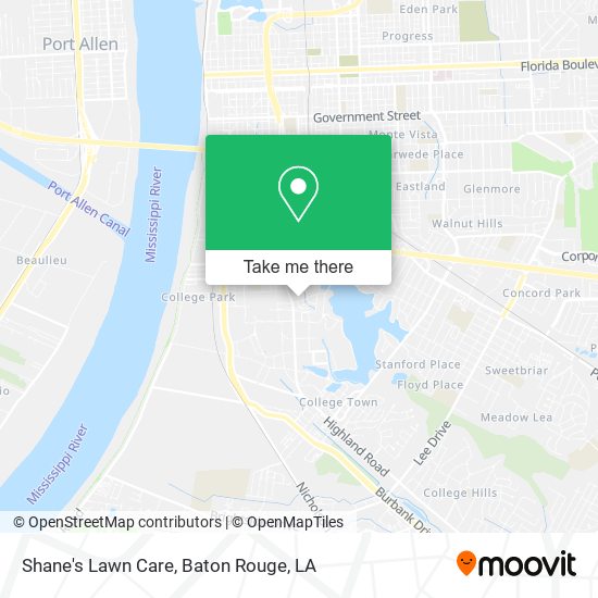 Shane's Lawn Care map