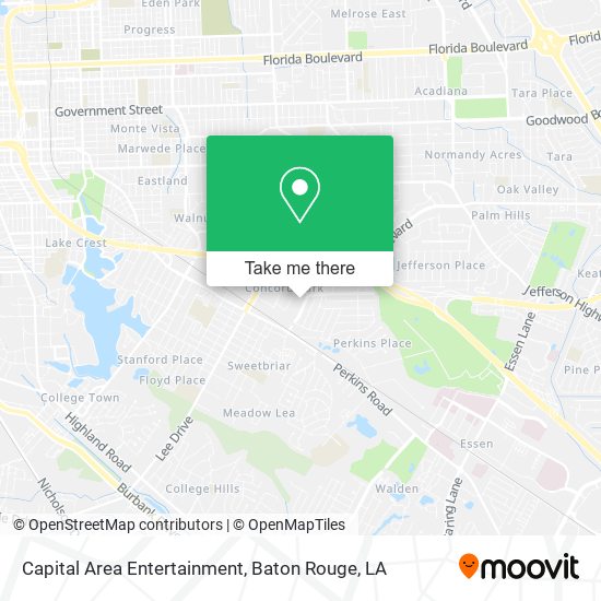 Mapa de Capital Area Entertainment