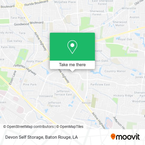 Mapa de Devon Self Storage