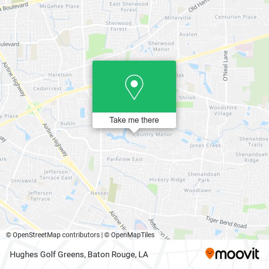 Hughes Golf Greens map