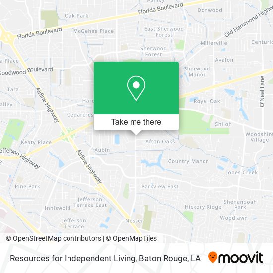 Resources for Independent Living map