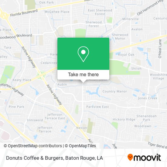 Donuts Coffee & Burgers map