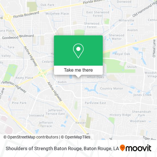 Mapa de Shoulders of Strength Baton Rouge