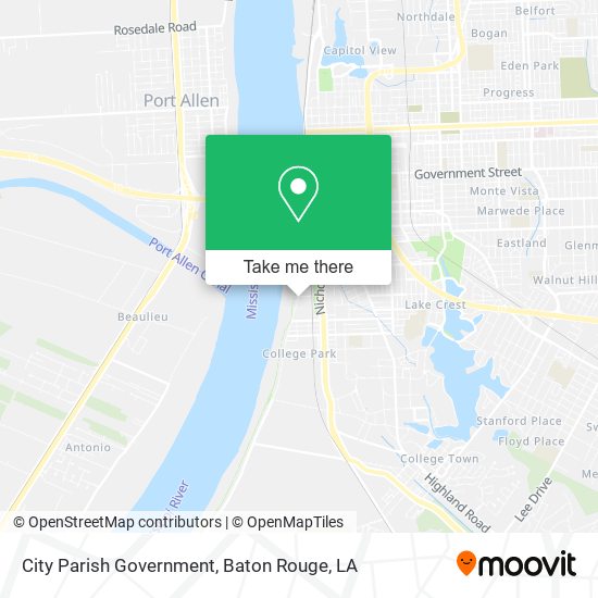 City Parish Government map