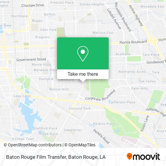 Mapa de Baton Rouge Film Transfer