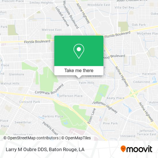 Larry M Oubre DDS map