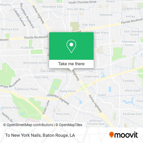 To New York Nails map