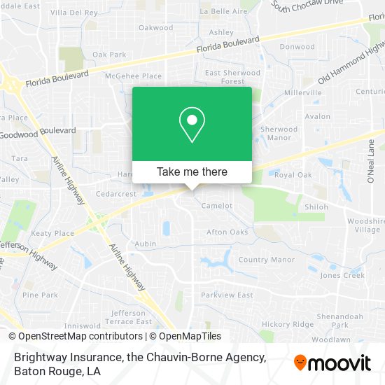 Brightway Insurance, the Chauvin-Borne Agency map