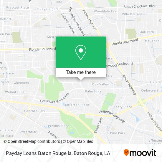 Payday Loans Baton Rouge la map
