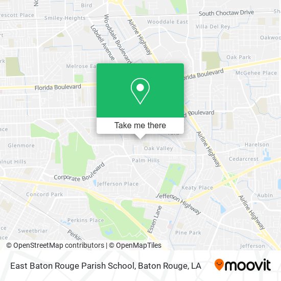 East Baton Rouge Parish School map