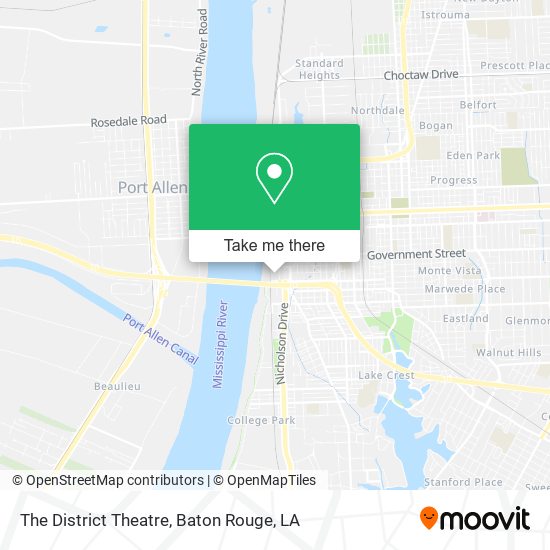 The District Theatre map