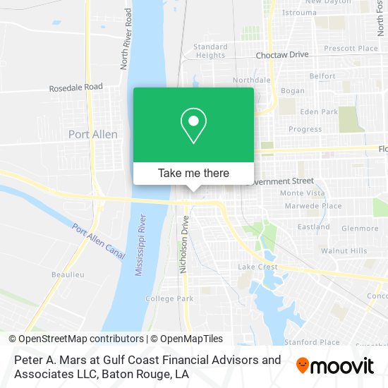 Mapa de Peter A. Mars at Gulf Coast Financial Advisors and Associates LLC