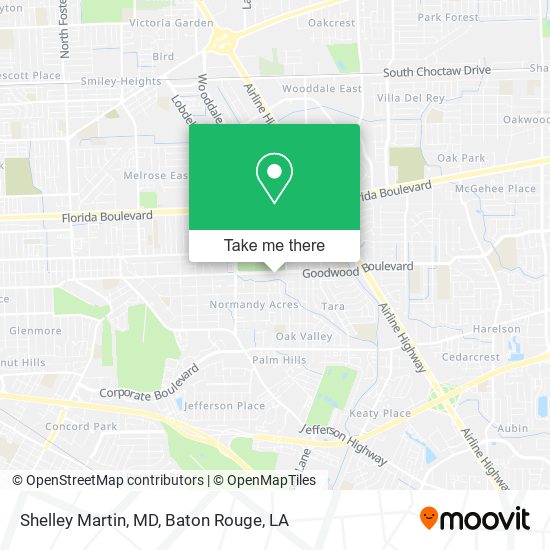 Shelley Martin, MD map