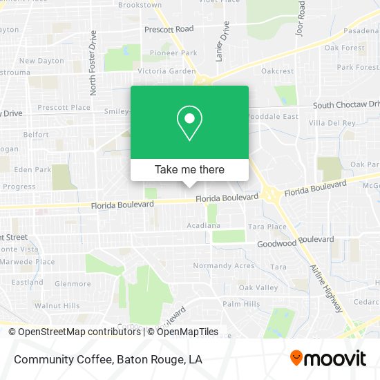 Community Coffee map