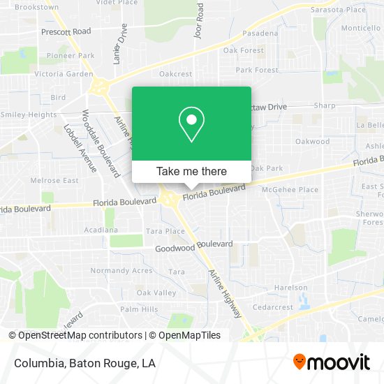 Mapa de Columbia