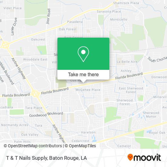 Mapa de T & T Nails Supply