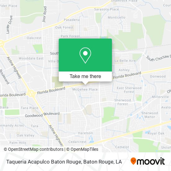 Taqueria Acapulco Baton Rouge map