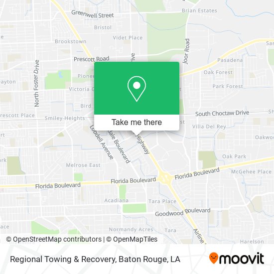 Regional Towing & Recovery map