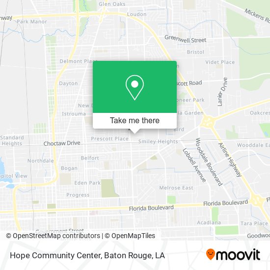 Hope Community Center map