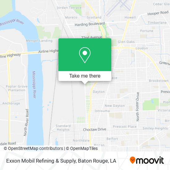 Exxon Mobil Refining & Supply map