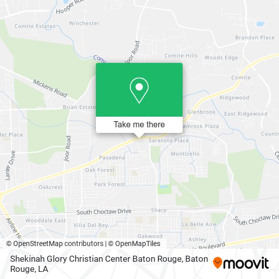 Shekinah Glory Christian Center Baton Rouge map