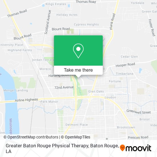 Mapa de Greater Baton Rouge Physical Therapy