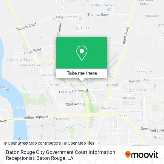 Baton Rouge City Government Court Information Receptionist map