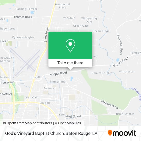 God's Vineyard Baptist Church map