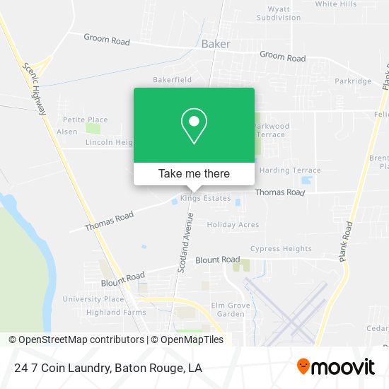 Mapa de 24 7 Coin Laundry